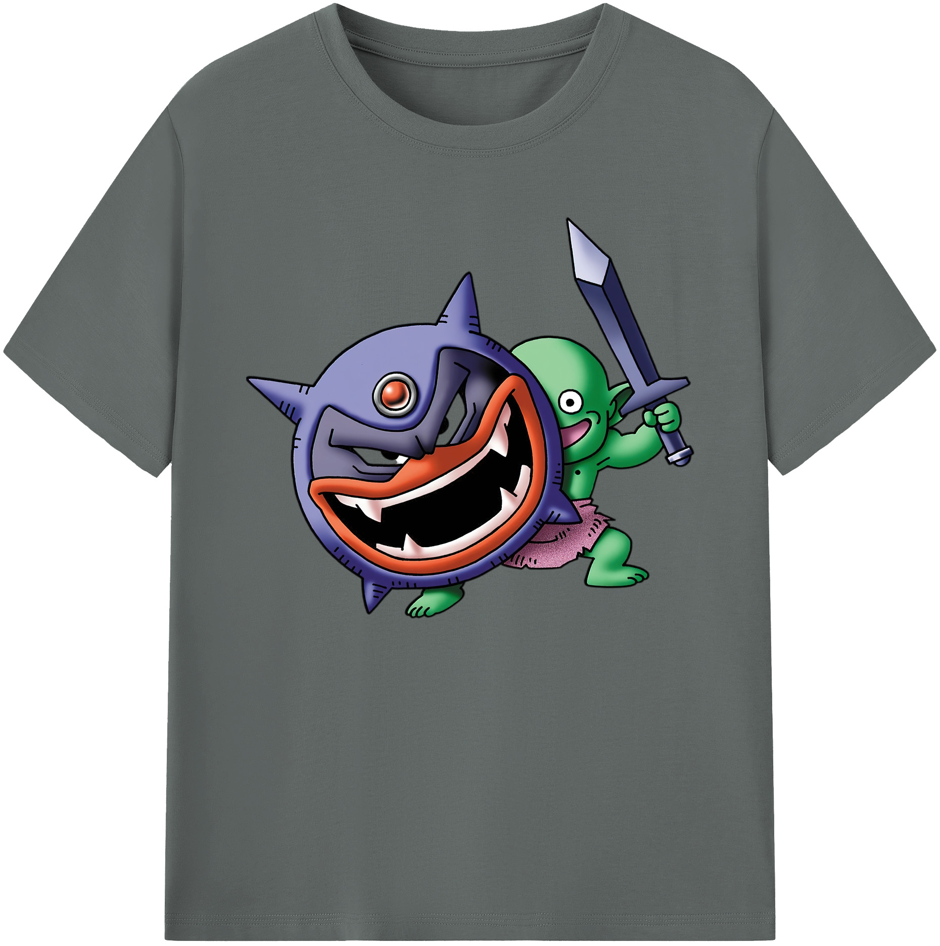 （画像用） ドラゴンクエスト Doragon Kuesuto Dragon Quest 綿100％ メンズ半袖Tシャツ｜肌触りやわらか＆通気性